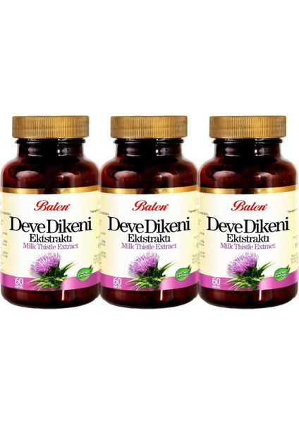 Deve Dikeni Milk Thistle Ekstraktı 60 Kapsül x 3 Adet