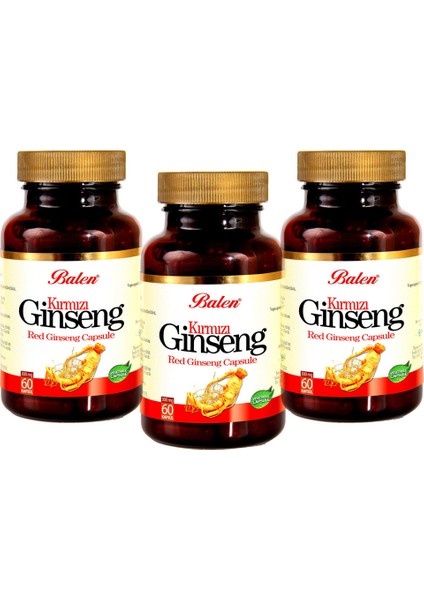 Kırmızı Ginseng 60 Kapsül 375 Mg x 3 Adet