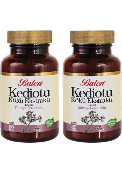 Kediotu Kökü Ekstraktı 80 Kapsül x 2 Adet