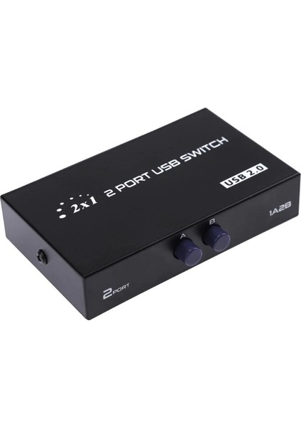 2 port manuel seçmeli usb switch 2 kasa 1 yazıcı