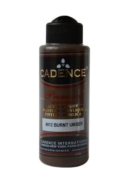 Premium Akrilik Boya 4012 - Burnt Umber 120 ml
