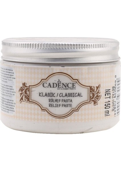 Klasik Rölyef Pasta Beyaz 150 ml
