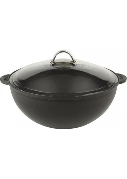 Döküm Kazan / Tencere - Çap(Ø)30 Cm. 6lt. Cam Kapaklı