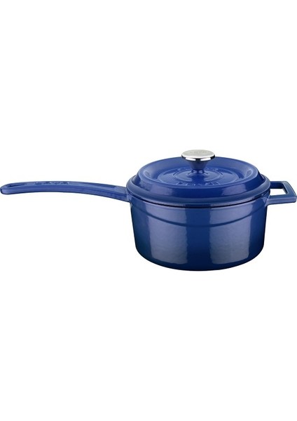 Döküm Sos Tenceresi. Çap(Ø) 16 cm -(Sütlük) Mavi
