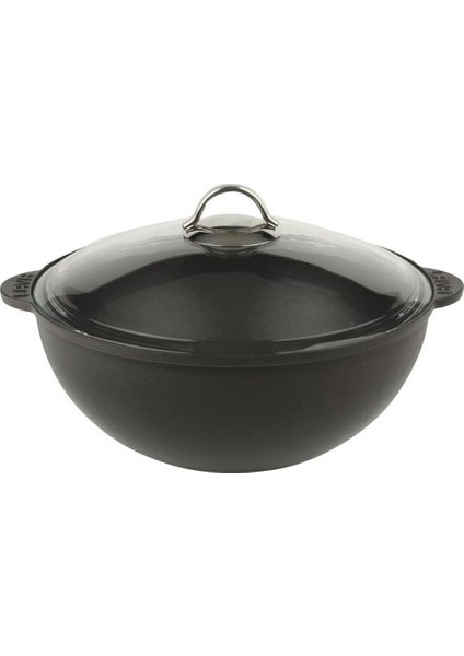Döküm Kazan / Tencere - Çap(Ø)28 Cm. 4lt. Cam Kapaklı