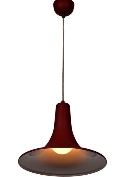 retro,modern,vintage mutfak,oda,otel,cafeler için bordo metal sarkıt avize çap:35cm
