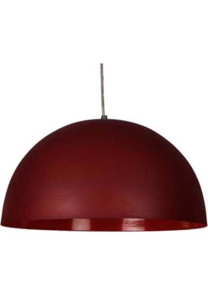 modern,rustik,vintage mutfak,oda,cafe,oteller için bordo 1xe27 metal sarkıt avize çap:40cm