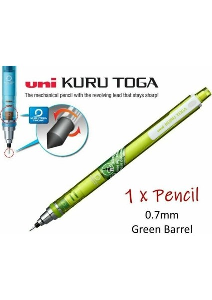 Uni-Ball Kuru Toga Versatil Kalem M7-450T 0.7 (Yeşil)