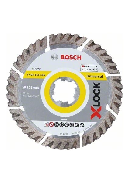 X-Lock Üniversal Elmas Soketli Tuğla ve Beton Testeresi 115 mm