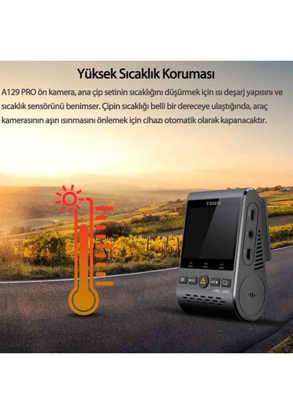 A129 Pro 4K Gps'li Akıllı Araç Kamerası