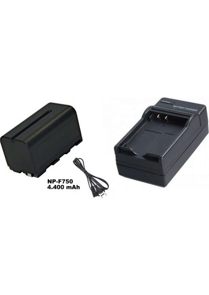 Sony NP-F750 Kamera ve LED Batarya + Şarj Cihazı (4.400 Mah)