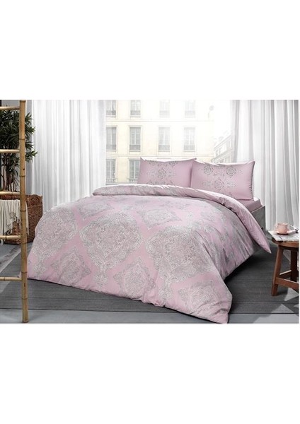 Ranforce Çift Kişilik Nevresim Takımı Mirabel Pembe
