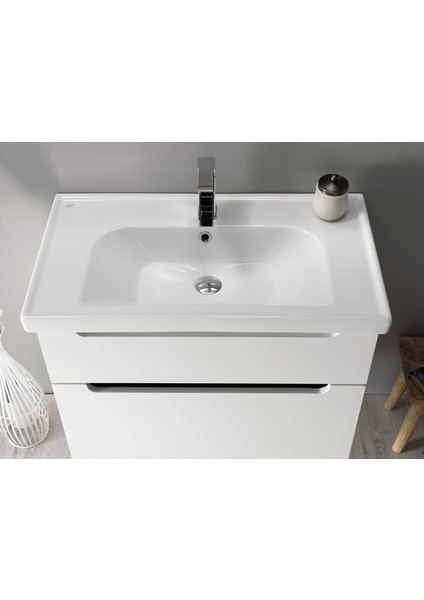 Seramik Frame Etajerli Lavabo 90X45 cm