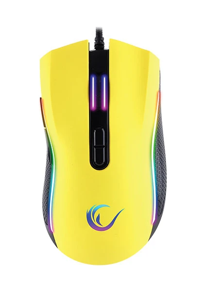 SMX-R44 Makrolu 6400DPI RGB Ledli Oyuncu Mouse - Sarı