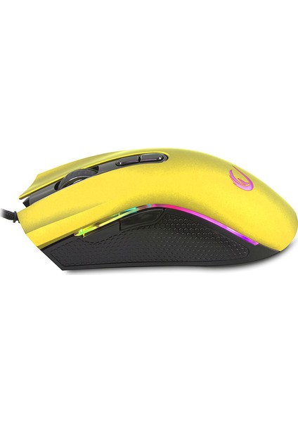 SMX-R44 Makrolu 6400DPI RGB Ledli Oyuncu Mouse - Sarı