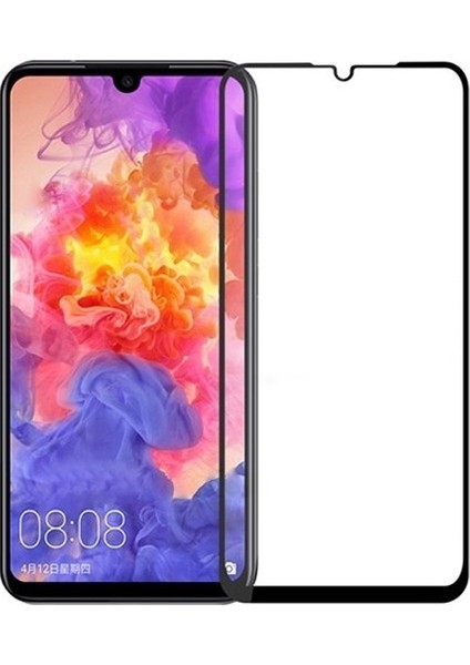 Huawei P30 Tam Kaplayan 5D Cam Ekran Koruyucu - Şeffaf