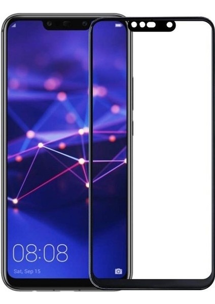 Huawei Mate 10 Lite Tam Kaplayan Şeffaf Silikon Kılıf + 5D Cam Ekran Koruyucu - Şeffaf