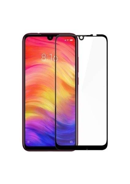 Xiaomi Redmi Note 7 Tam Kaplayan Şeffaf Silikon Kılıf + 5D Cam Ekran Koruyucu - Şeffaf