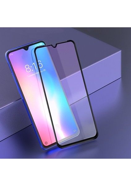 Xiaomi Mi 9 Lite Tam Kaplayan Şeffaf Silikon Kılıf + 5D Cam Ekran Koruyucu - Şeffaf