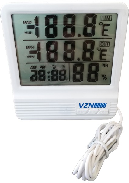 Htx-2 Dijital Termometre, Saat ve Nem Ölçer