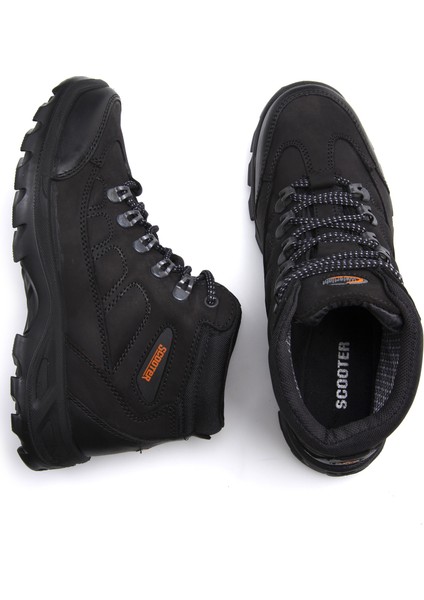 Su Geçirmez Deri Siyah Kadın Ayakkabı G5538CS