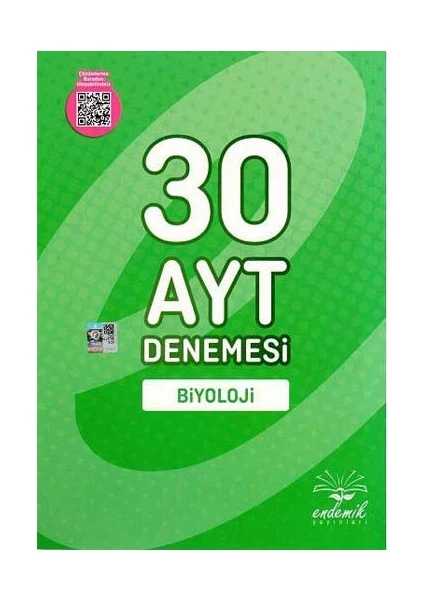 Endemik Yayınları AYT Biyoloji 30'lu Deneme