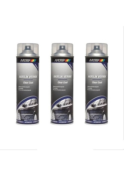 Akrilik Vernik Spreyi 500 ml 3'lü