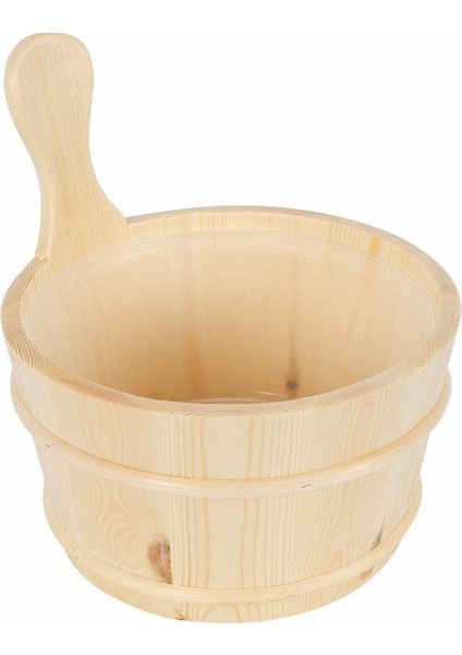 Sauna Kova Kepçe Takımı Beyaz Çam 4 lt fiyatları