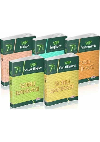 7. Sınıf VIP Soru Bankası Seti 5 Kitap