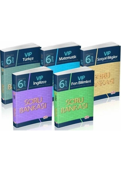 Editör Yayınları 6. Sınıf VIP Soru Bankası Seti 5 Kitap