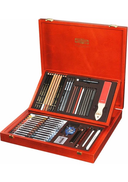 Koh-I Noor 8896-01 Gioconda Artist's Set Büyük Karakalem Eskiz Çizim ve Resim Seti Koleksiyonu 54 Parça