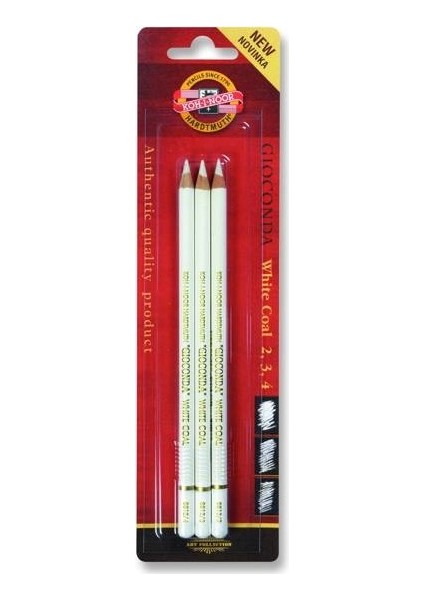Koh-I Noor Gioconda White Coal Beyaz Kömür Füzen Kalem 3'lü Set