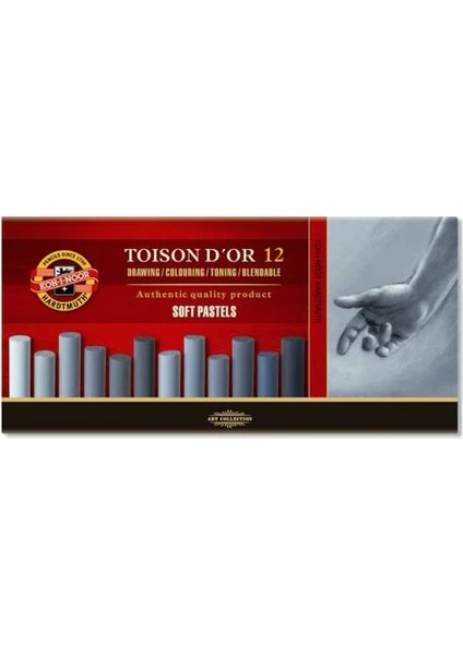 Koh-I Noor Toison D'or Soft Pastel Boya Gri Tonlar 12 Renk