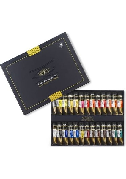 Mijello Mission Gold Class Pigment Tüp Suluboya Seti 15 ml x 24+2 Renk