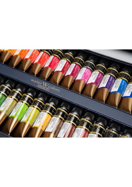 Mijello Mission Gold Class Pigment Tüp Suluboya Seti 15 ml x 34 Renk modelleri