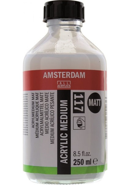 Talens Amsterdam Acrylic Medium Matt 117 Mat Akrilik Boya Medyumu 250 Ml.