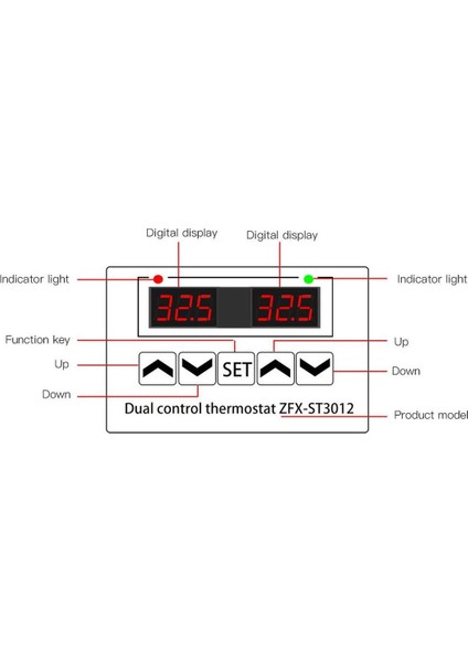 Ikili Termostat ST3012 Isıtma ve Soğutma Birarada 220V THR319