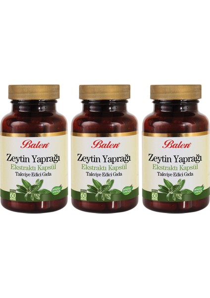 Zeytin Yaprağı Ekstraktı 60 Kapsül x 3 Adet