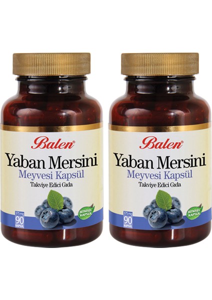 Yaban Mersini Meyvesi 90 Kapsül x 2 Adet