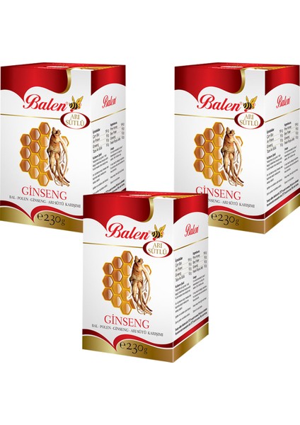 Bal & Polen & Ginseng Karışımı 230 gr x 3 Adet