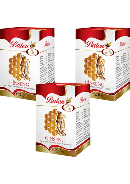 Bal & Polen & Ginseng Karışımı 230 gr x 3 Adet