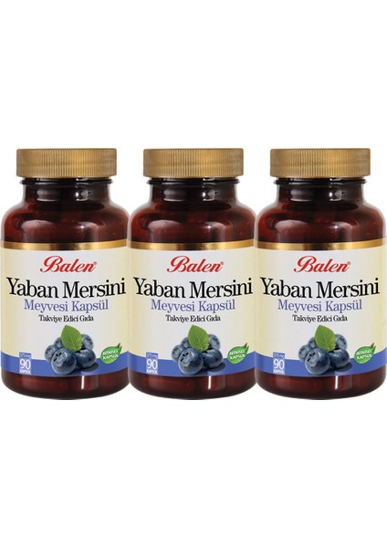 Yaban Mersini Meyvesi 90 Kapsül x 3 Adet