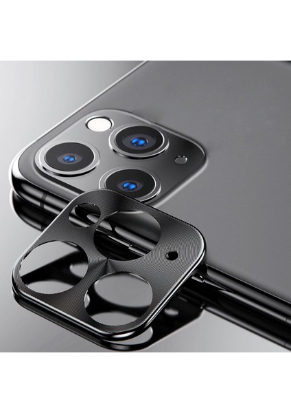 Apple iPhone 11 Pro Max Kamera Koruma Çerçeve Siyah