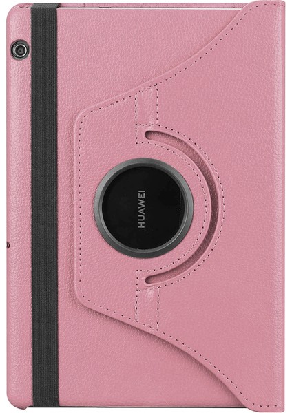 Huawei Mediapad T5 Kılıf 10" Dönerli Standlı Pembe