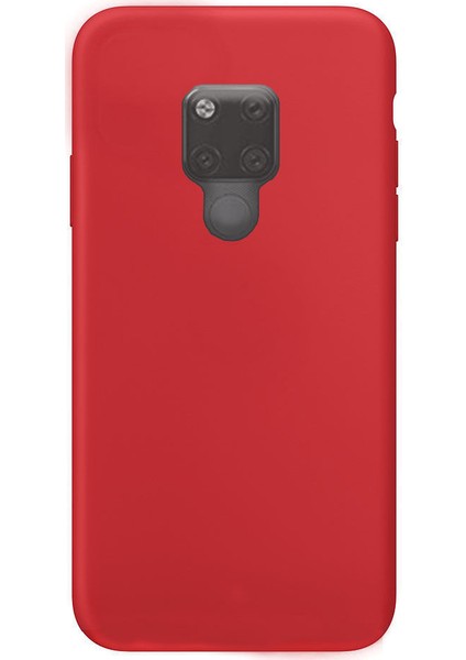 Huawei Mate 30 Lite Kılıf Silky Silikon Delux Tasarım Kırmızı