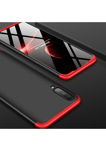 Apple iPhone 11 Kılıf 3 Parça 360 Soft Hard Koruma Siyah-Mavi