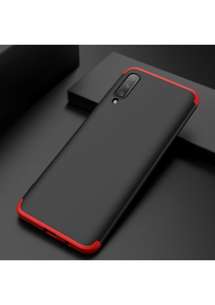 Apple iPhone 11 Kılıf 3 Parça 360 Soft Hard Koruma Siyah-Mavi