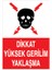 Dikkat Yüksek Gerilim Yaklaşma Sticker - Folyo 1
