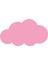Sarkan Baykuş Sarı Yıldızlar ve Pembe ve Beyaz Bulutlar Dekoratif Bebek Çocuk Odası Duvar Sticker 4