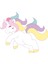 Unicorn ve Renkli Kalpler Bebek ve Çocuk Odası Duvar Sticker 5